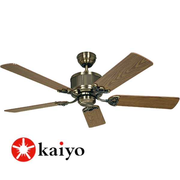 Quạt trần Kaiyo OKA-181 màu đồng 5 cánh gỗ